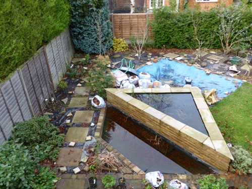 Overview of the garden in January